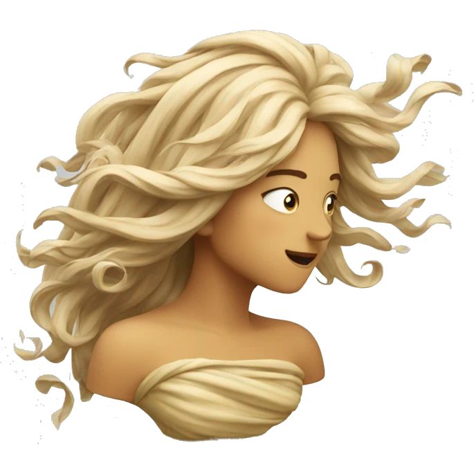A face blowing the wind, as a personification of nature emoji