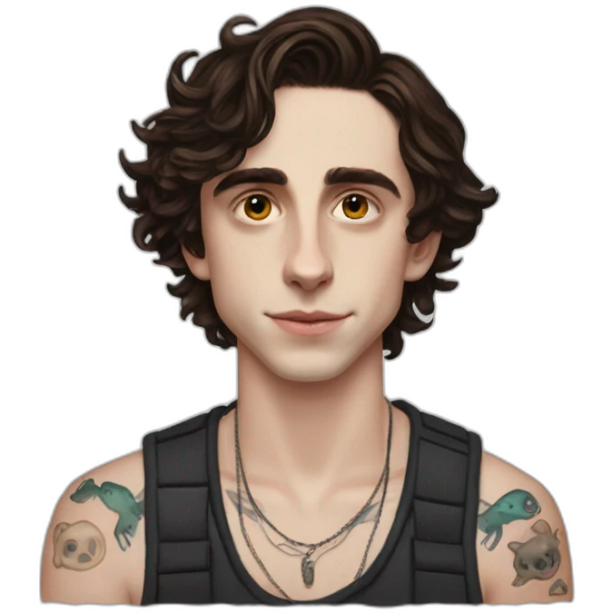 Tattooed timothee chalamet emoji