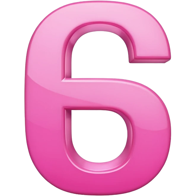 mix color pinks 3d letter p emoji