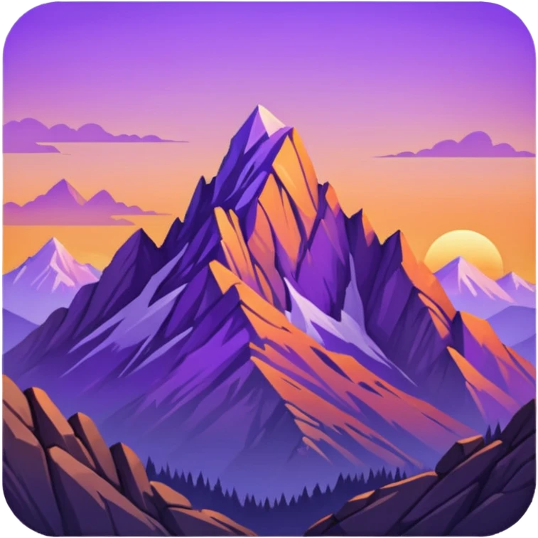 mountain sunrise emoji