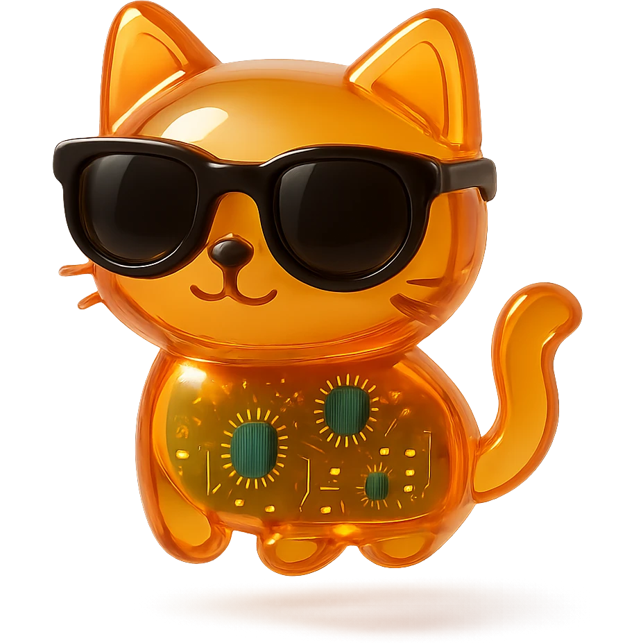 Cat wearing sunglasses emoji