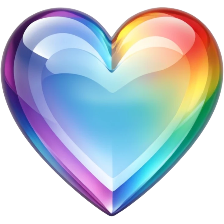 colorful crystal heart emoji