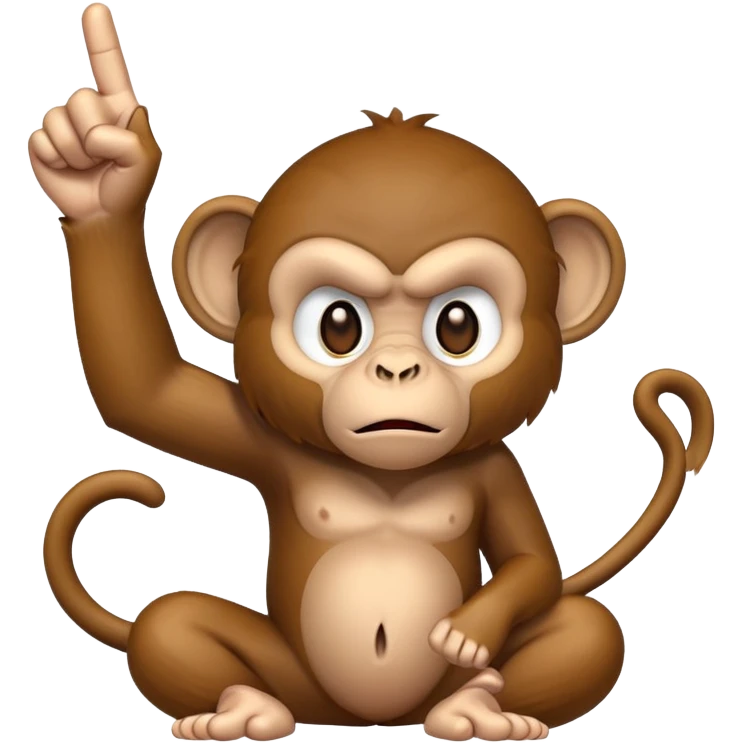 monkey raising middle finger  emoji