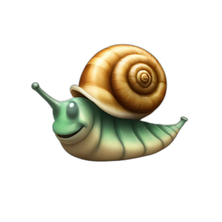 Un escargot qui fume un petard emoji
