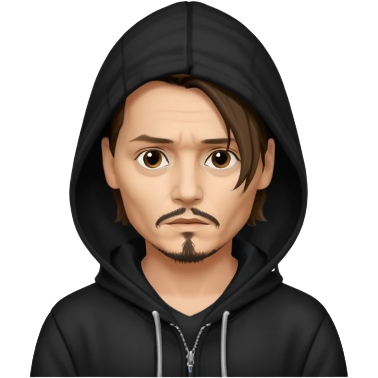 johnyy depp with black hoodie emoji