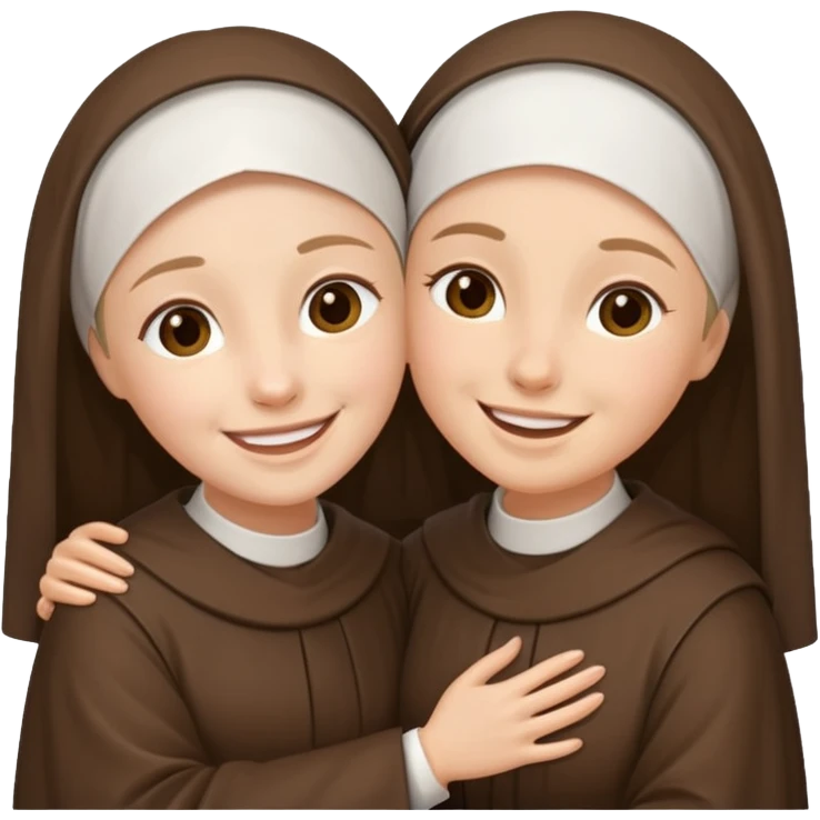 Hugging carmelitan sister love emoji