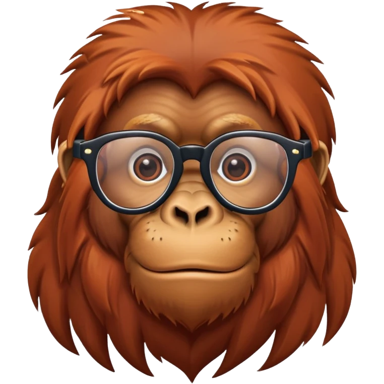 Orangutan with glasses emoji