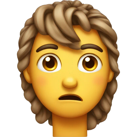 disappointed face emoji with bow on head emoji