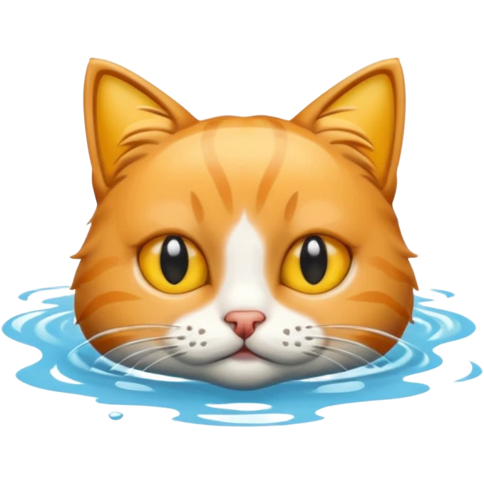 Cat swimming  emoji