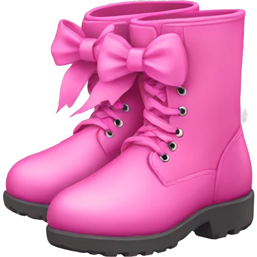 pink boots with pink bow emoji