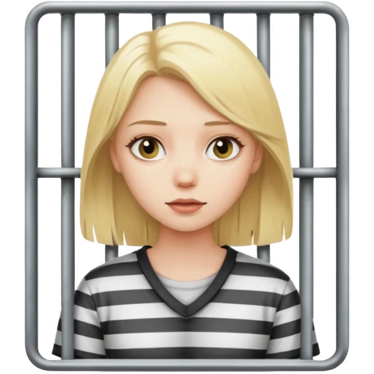 Blonde girl in jail emoji