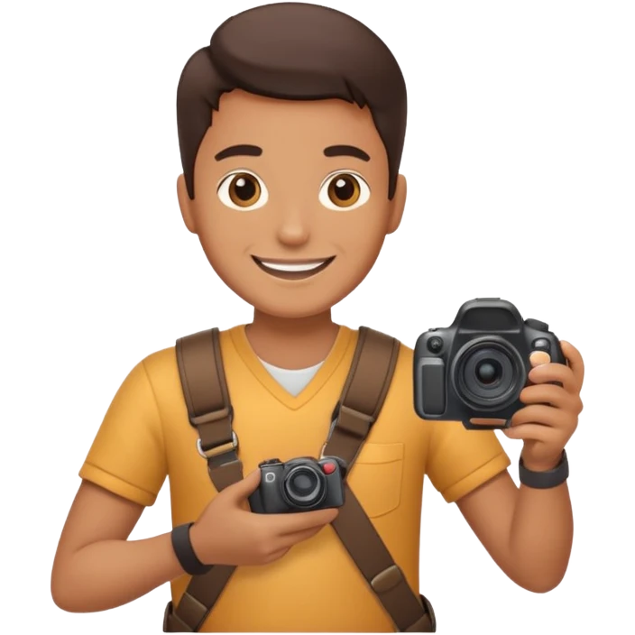 Photographer with controller sling emoji