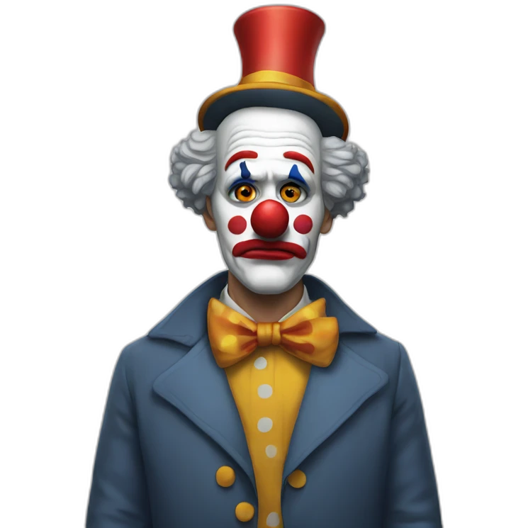 Ben Chaplin sad clown costume emoji