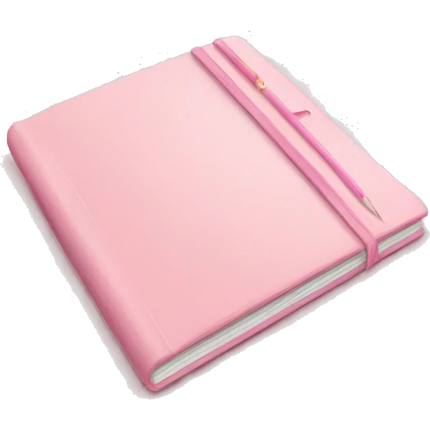 Soft pink notebook emoji
