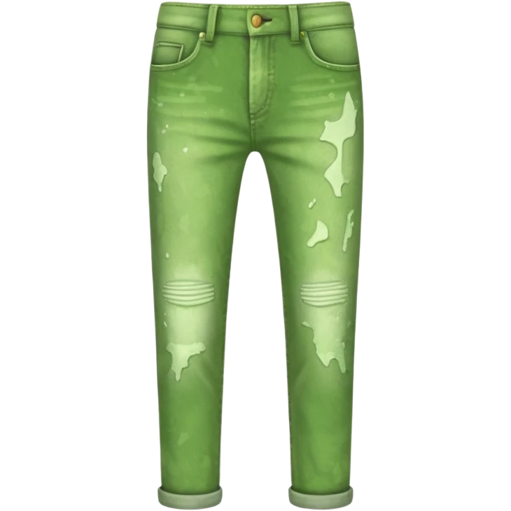 paint splashed green pants emoji