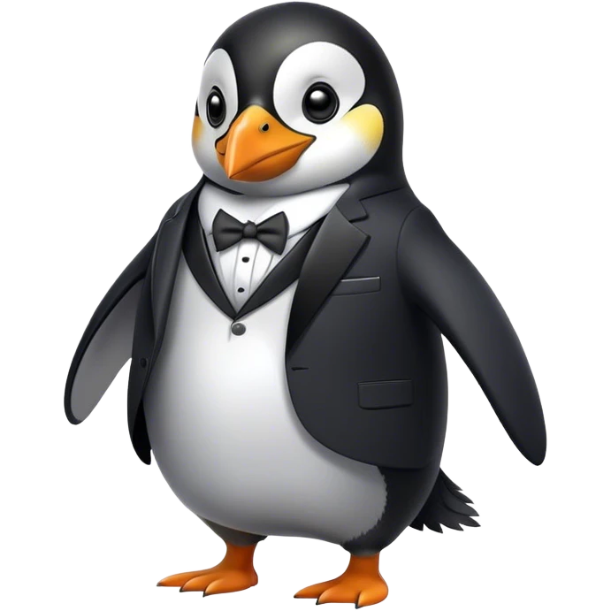 penguin with a suit emoji