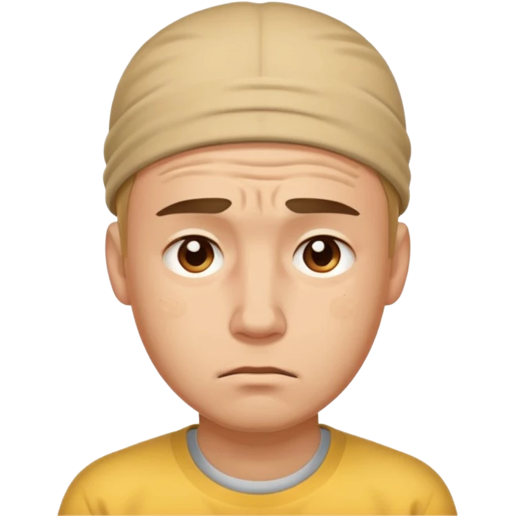 tired sad man with sweat on his forehead emoji