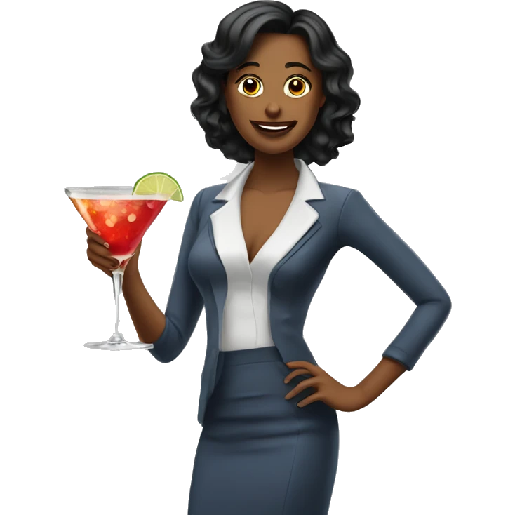 Cocktail hour girl funny emoji