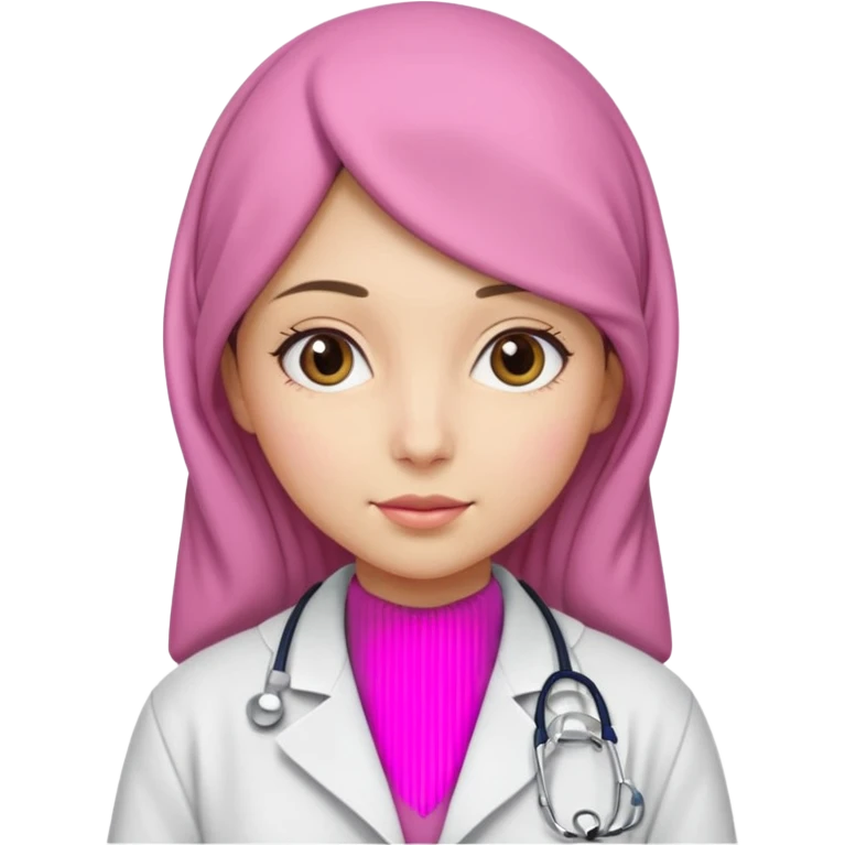 hijab Pink cat doctor emoji