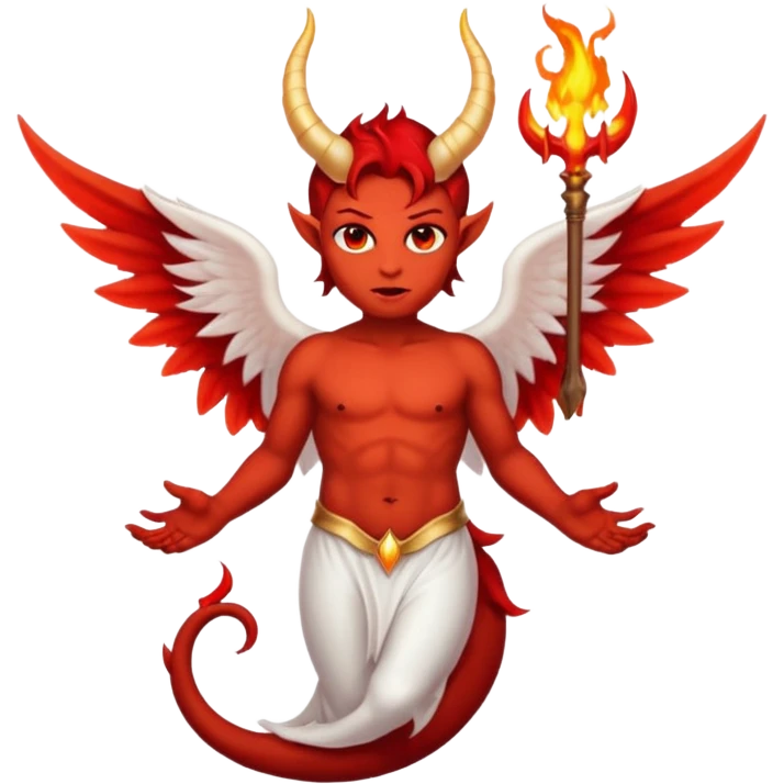 Biblically accurate Angel seraphim make a devil  emoji