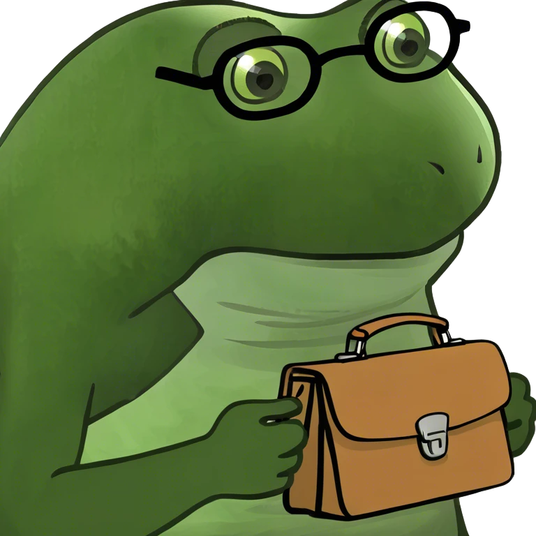 Many bufo pretending to work emoji