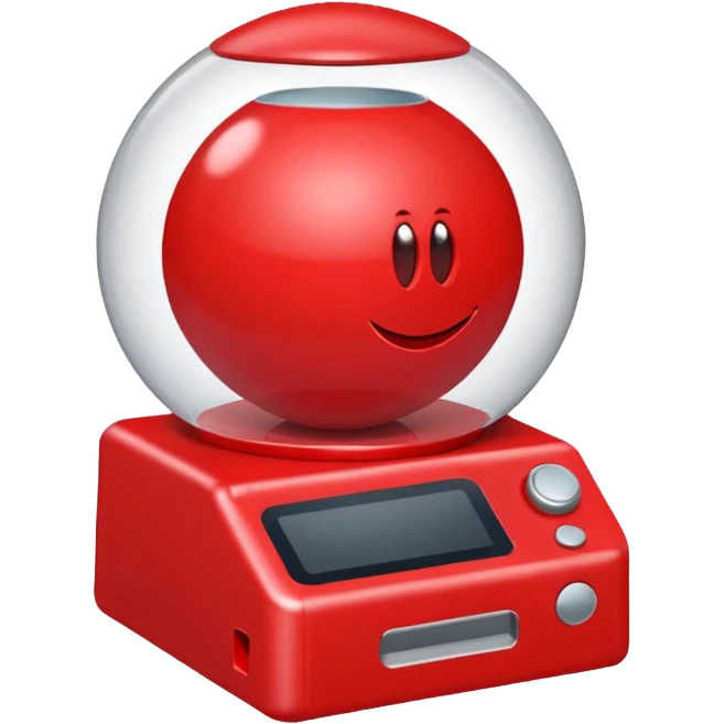 1 red gacha machine ball emoji
