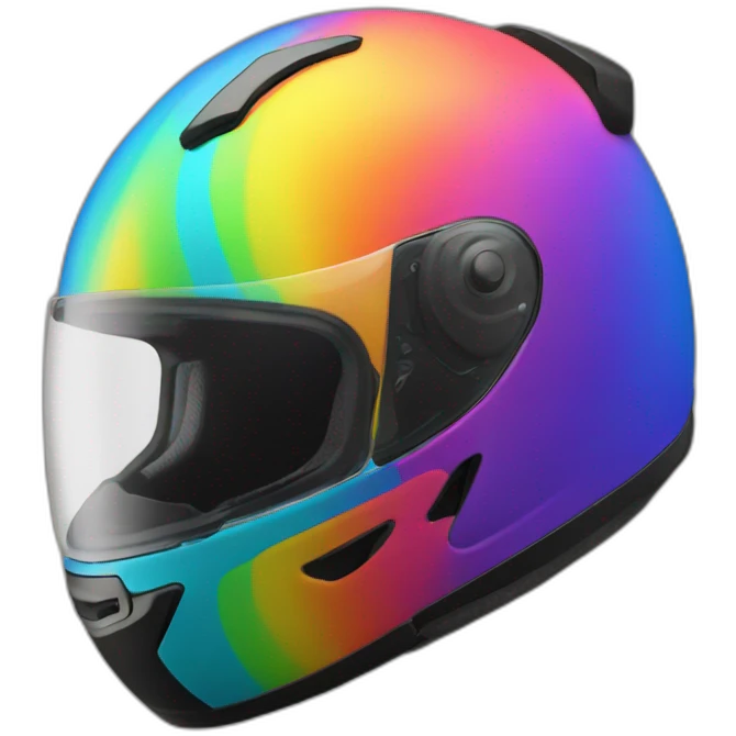rainbow motorcycle helmet emoji