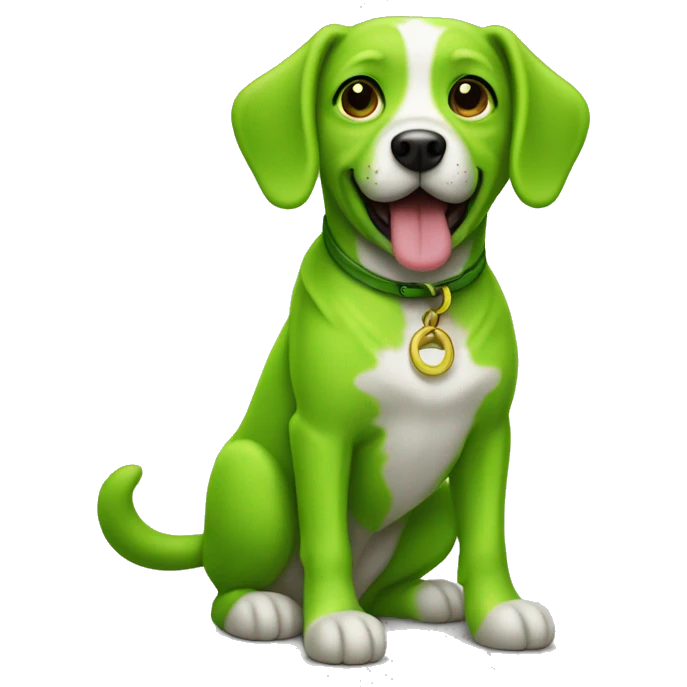 keylime green dog emoji
