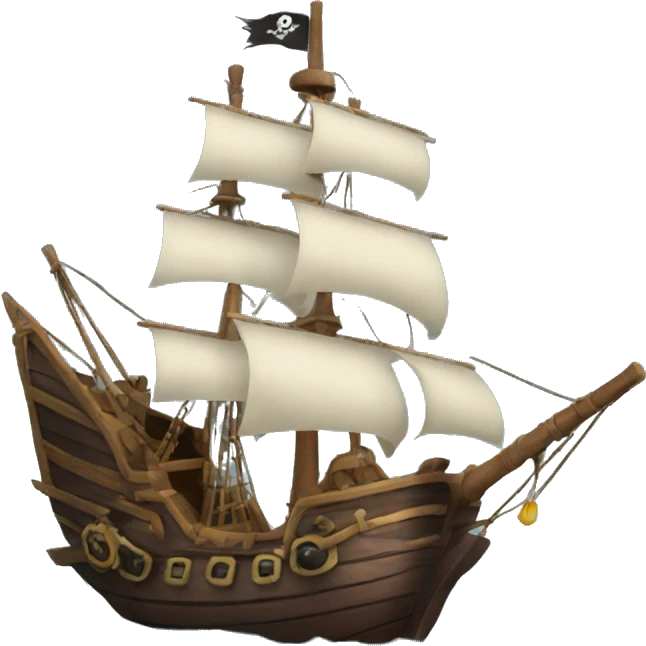canon pirate boat emoji