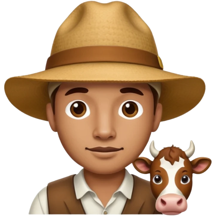 cow on top of man emoji