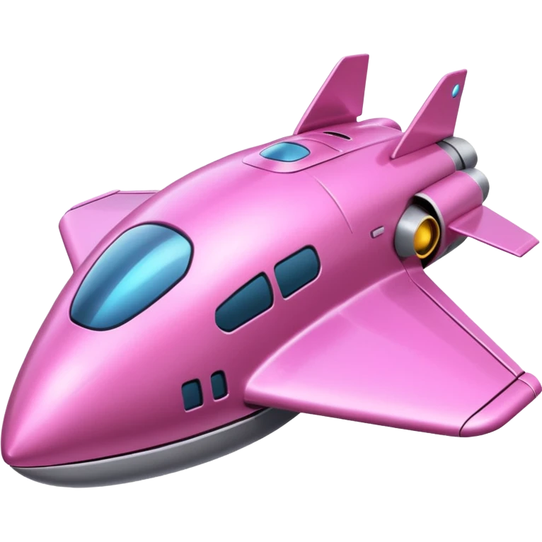 Pink spaceship emoji