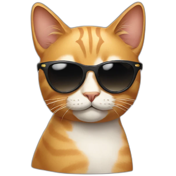 Cat with sunglasses emoji