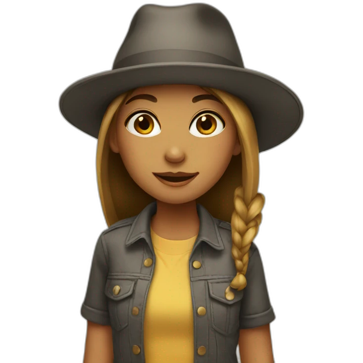 Girl with hat emoji