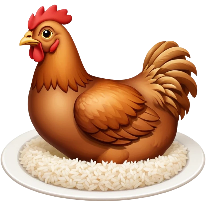 Heihei. Chicken from Viana with rice emoji