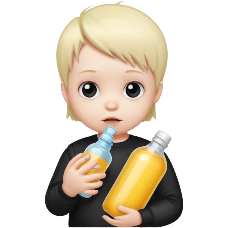 Emo baby with bottle emoji