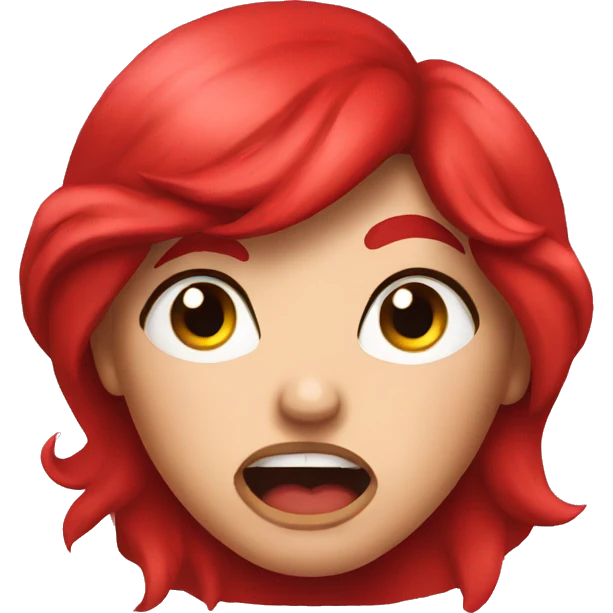 Angry princess red face emoji