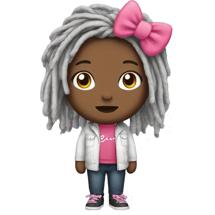 hello kitty with locs as har emoji