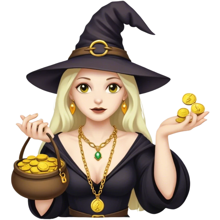 Witch that loves money emoji