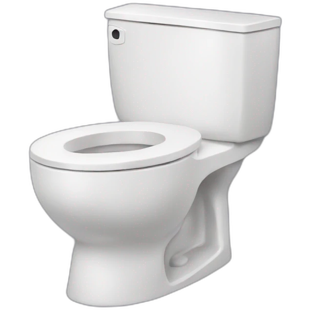 toilet with cat emoji