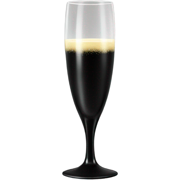 Black goth champagne flutes cheering emoji