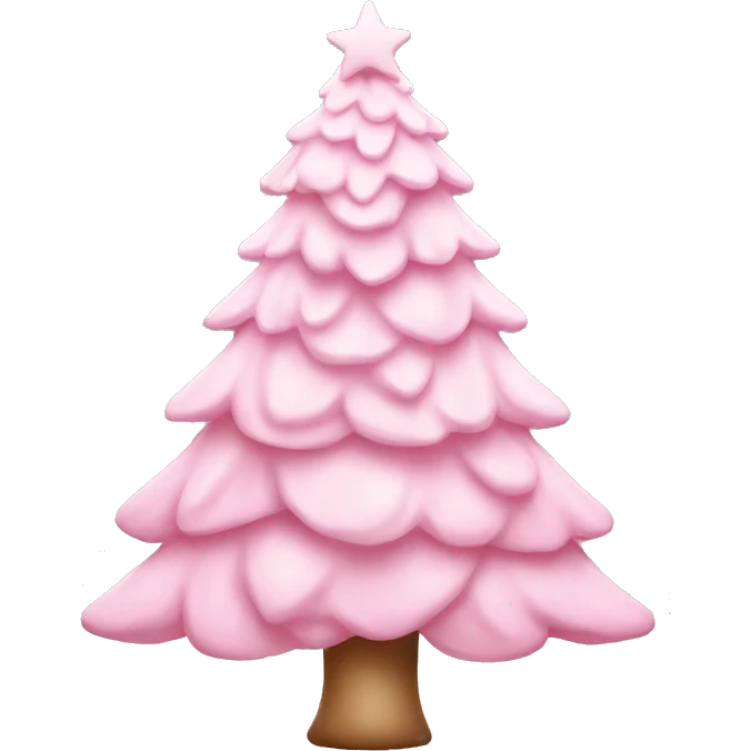 Pastel pink Christmas tree emoji