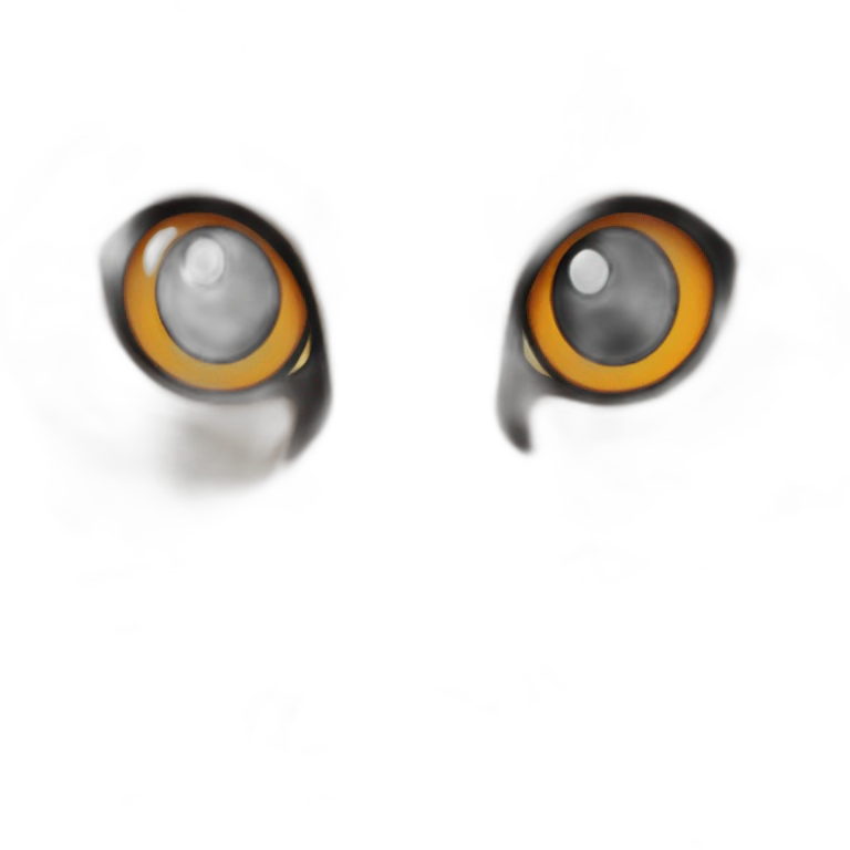 Carey cat mostly black orange dot in face emoji