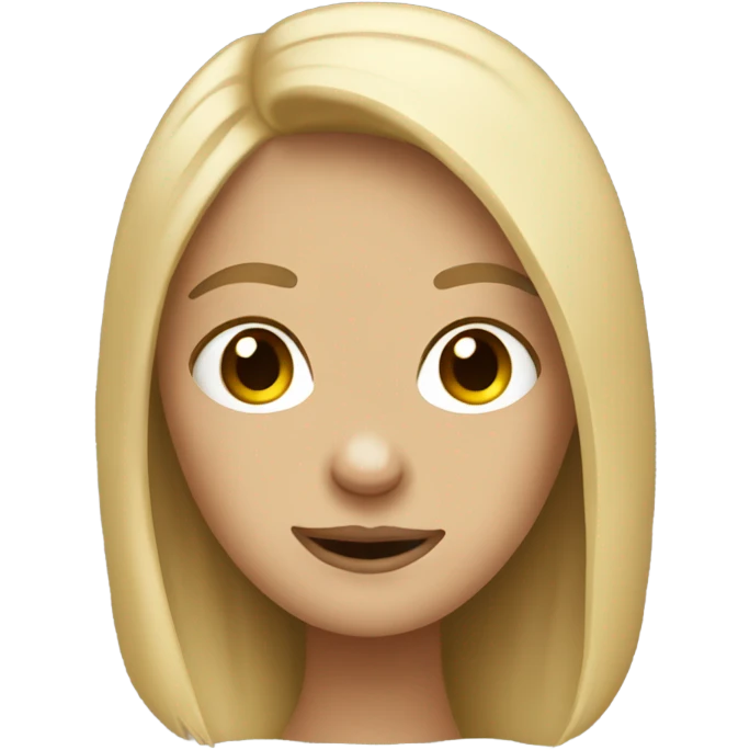 a blonde girl who looks like a sloth emoji