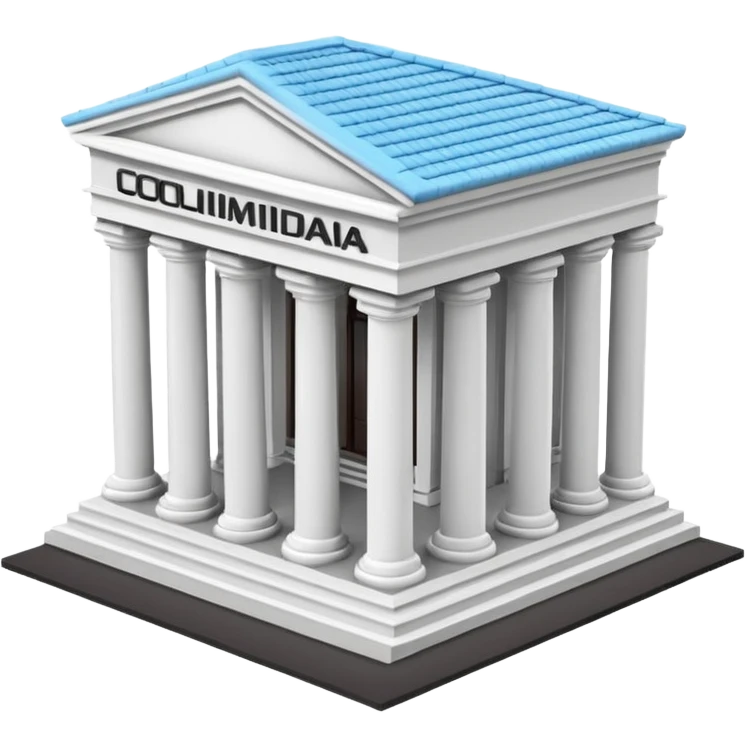 haz un emoji de un edificio griego en 3D, caricatura emoji