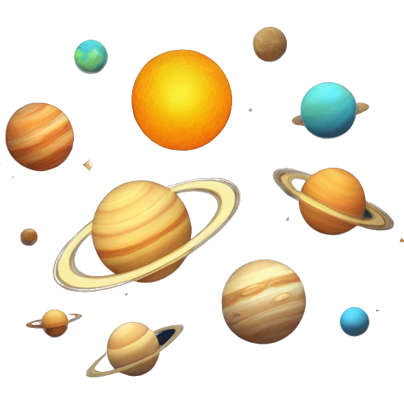 Vintage Planets whoosh motion comet streak orbit emoji