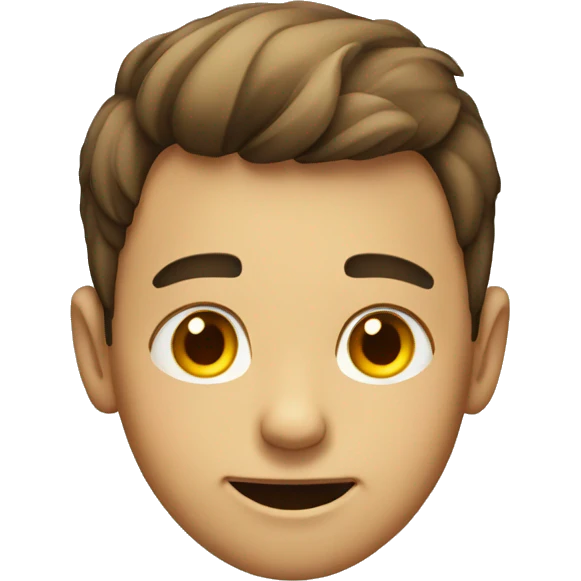 A boy squinting.  emoji