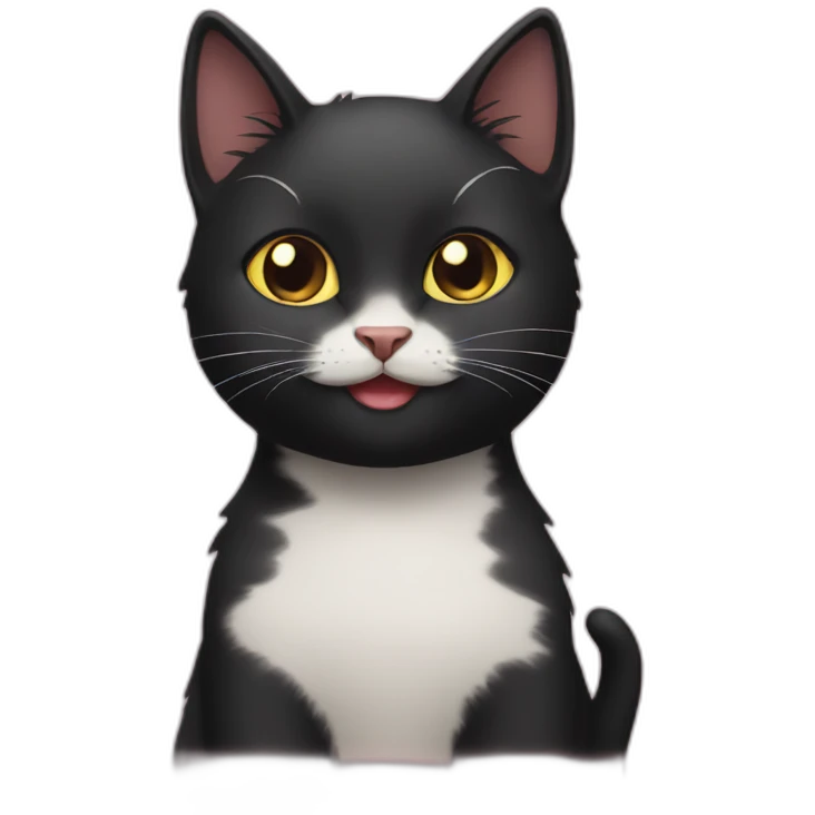 black smiling cat emoji