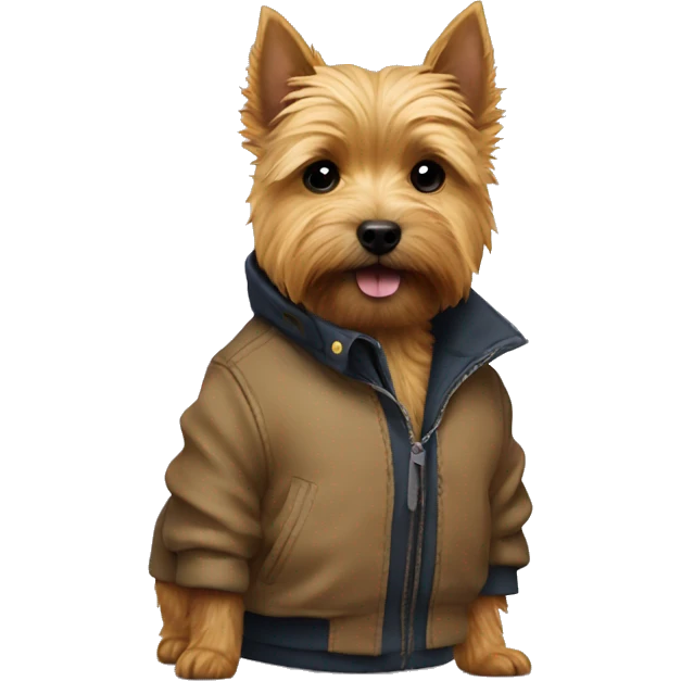 Norwich Terrier in a jacket emoji