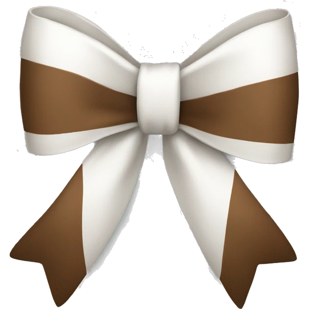 White and brown bow  emoji
