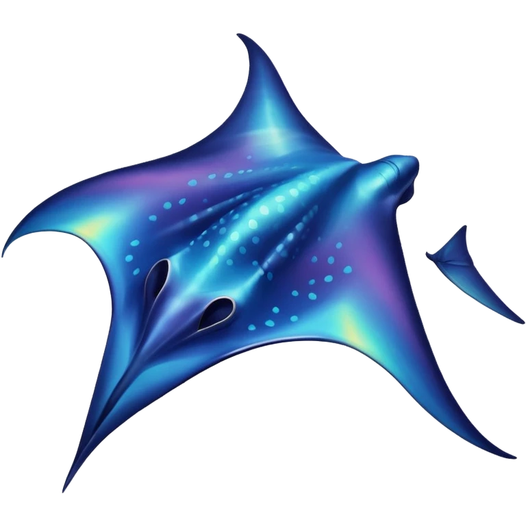 iridescent manta ray emoji